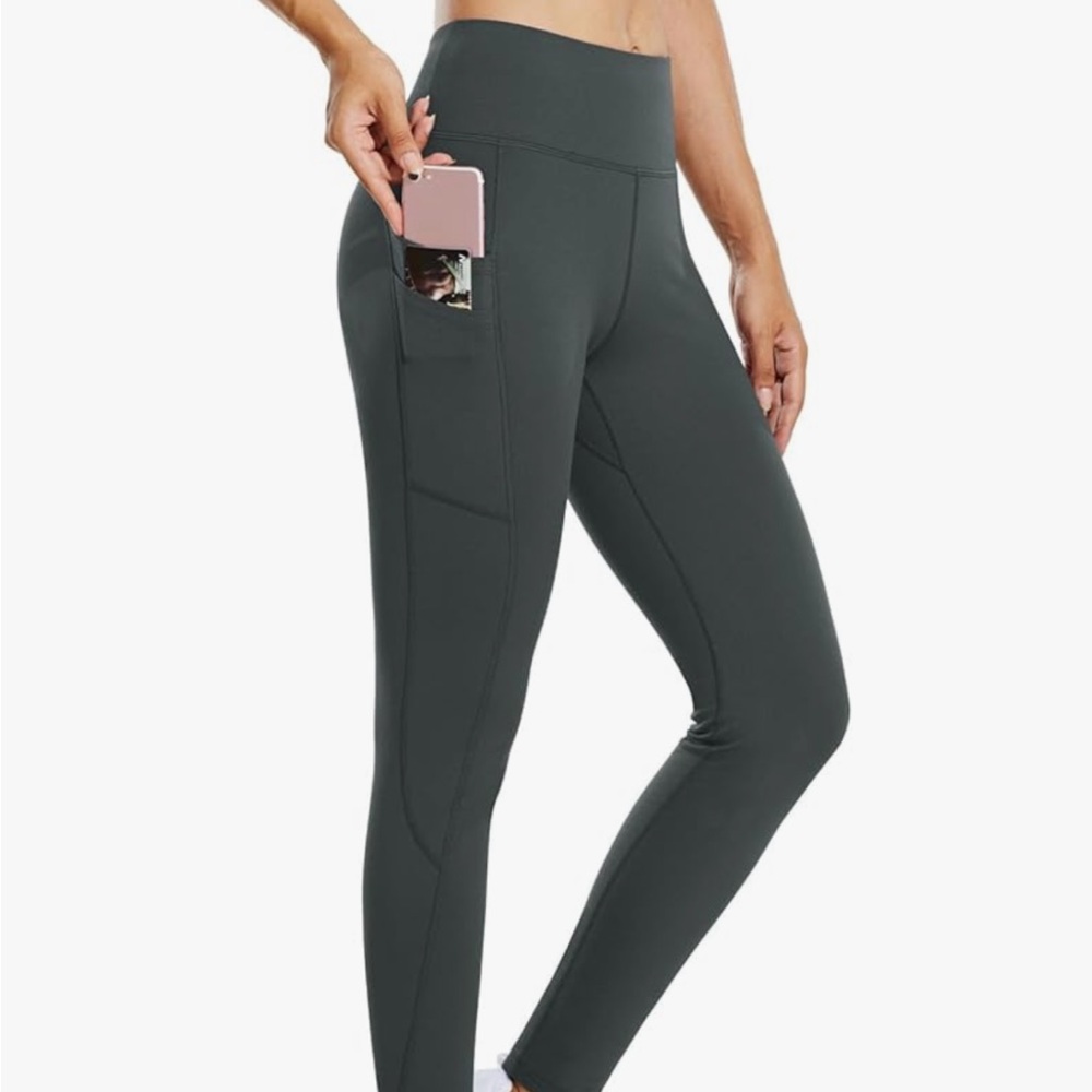 Baleaf Women's Pocket Leggings - Charcoal